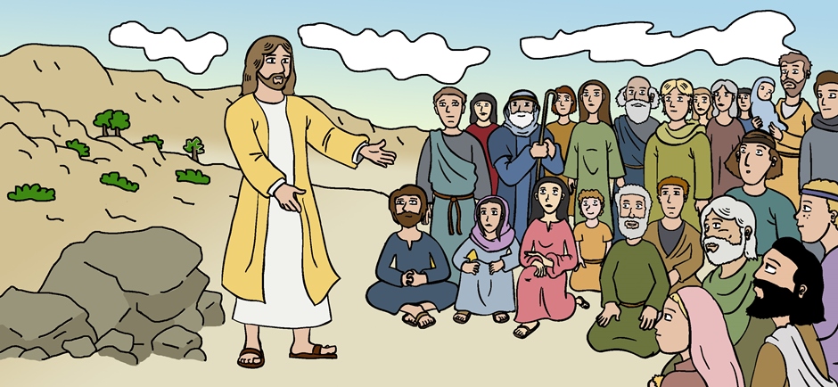 Jesus speaks to the people: "Come to me; I will give you rest"